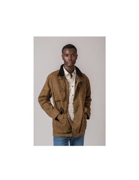 chaqueta denilson wax jacket camel hombre t.xxl
