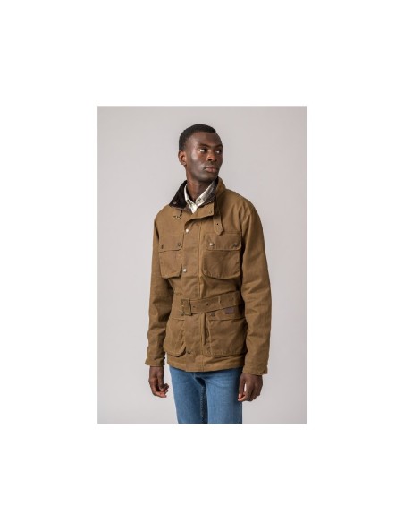 chaqueta denilson wax jacket camel hombre t.xxl