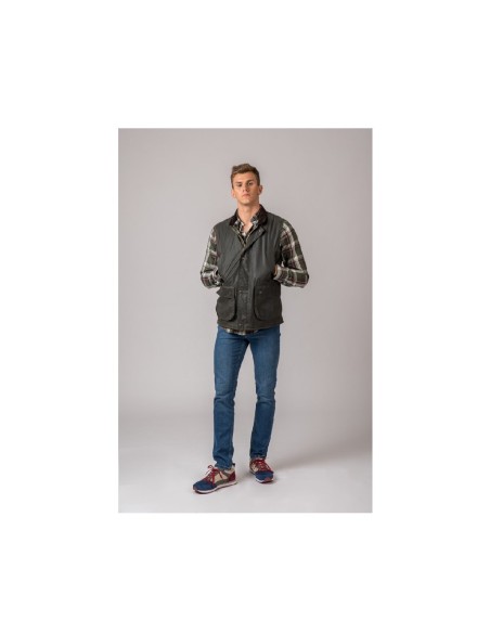 chaleco enc. york gilet verde talla m