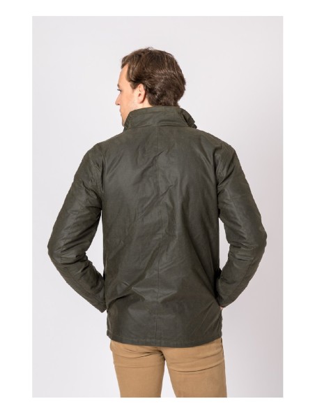 chaqueta encerada padded bc verde talla m