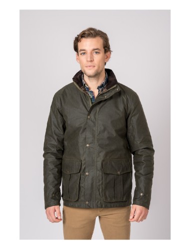 chaqueta encerada padded bc verde talla l