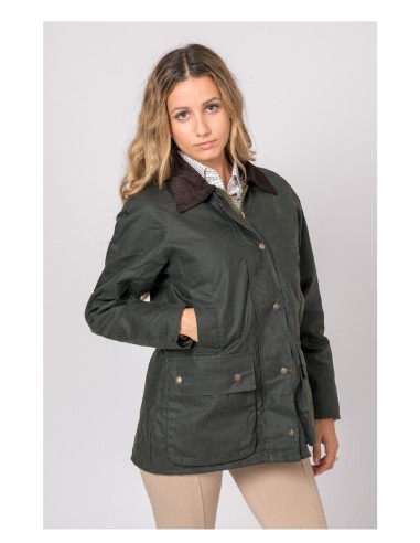 chaqueta encerada woman wax classic verde talla s