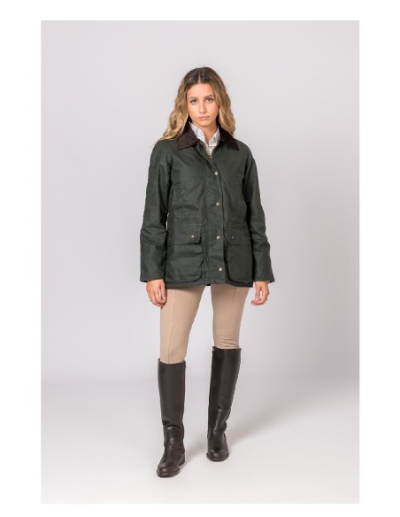 chaqueta encerada woman wax classic verde talla s