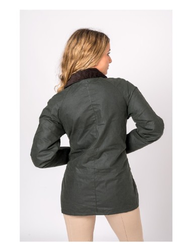 chaqueta encerada woman wax classic verde talla m