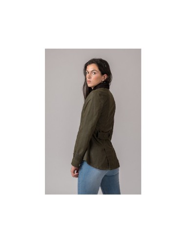 chaqueta encerada ladies ambre verde talla s