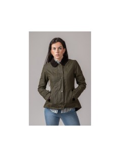 chaqueta encerada ladies amble verde talla l