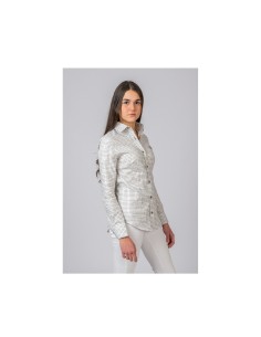 camisa cuadros verde marron mujer bc talla l 2