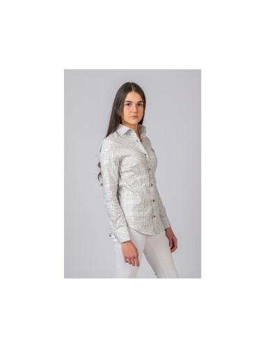 camisa cuadros verde marron mujer bc talla l