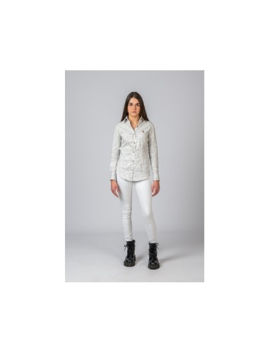 camisa cuadros verde marron mujer bc talla l