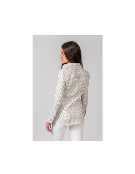 camisa cuadros verde marron mujer bc talla l camisa cuadros verde marron mujer bc talla l
