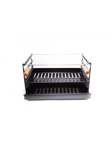 barbacoa carbon leña mesa 600 x 400 x 320m