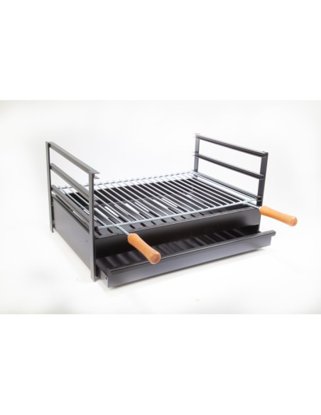 barbacoa carbon leña mesa 600 x 400 x 320m