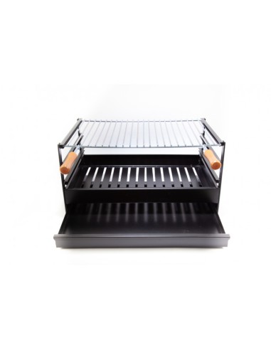 barbacoa carbon leña mesa 700 x 400 x 320mm