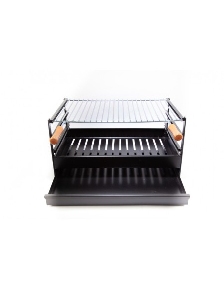 barbacoa carbon leña mesa 700 x 400 x 320mm