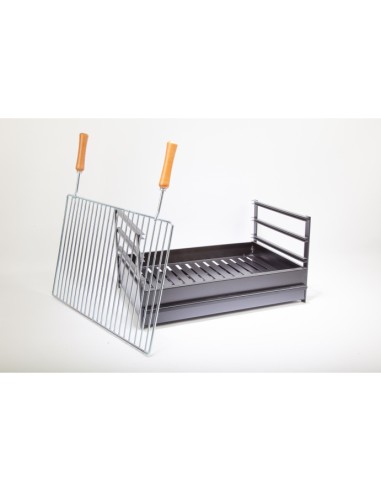 barbacoa carbon leña mesa 700 x 400 x 320mm