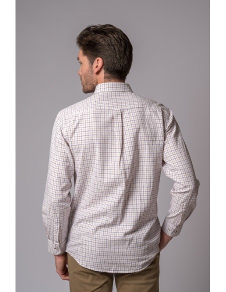 camisa cuadros camel/marron british cotton t.xxl