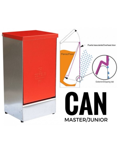 comedero tolva modelo canmaster rojo 27l