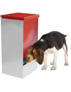 comedero tolva modelo can junior rojo 12l