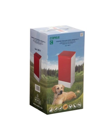 comedero tolva modelo can junior rojo 12l