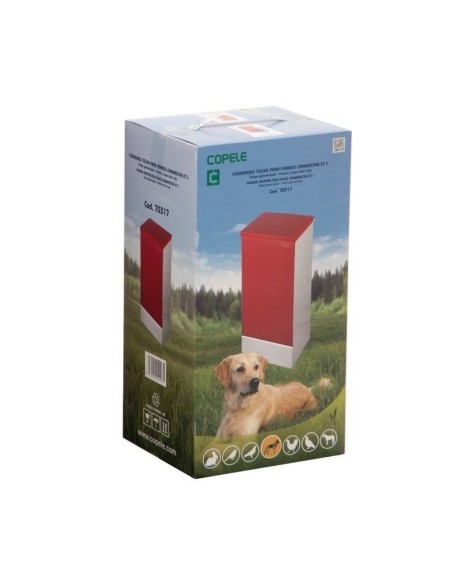 comedero tolva modelo can junior rojo 12l