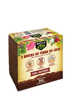 3 brick de fibra de coco