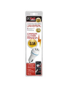 cargador mechero rm connect 2 usb carga rapida 3.1