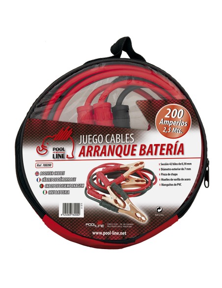 juego cables arranque 200amp color rojo