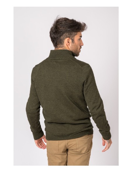 jersey c/cremallera british cotton verde talla 3xl