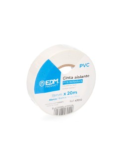 cinta aislante 20m x 19mm blanca edm calidad supra 2