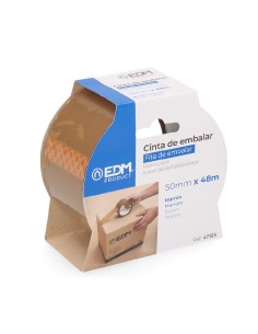 precinto marron 48micr. 50mts x 50mm edm