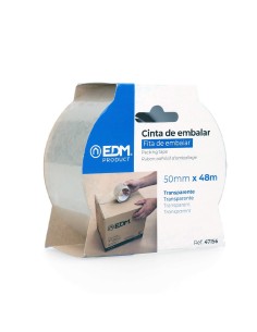 precinto transparente 48micr. 50m x 50mm edm