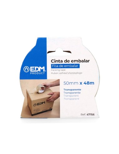 precinto transparente 48micr. 50m x 50mm edm