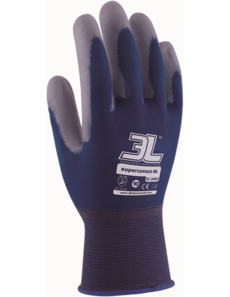guante nylon+pu en palma supercontact bl t.9