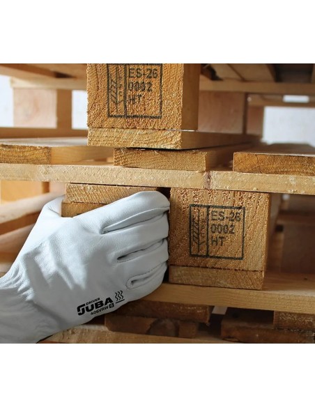 guante piel flor vacuno natutal talla 8 juba