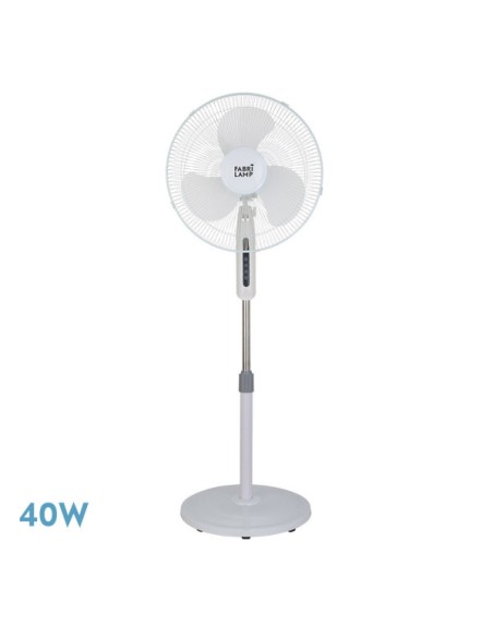 ventilador de pie etesio blanco 3v 40w oscilante