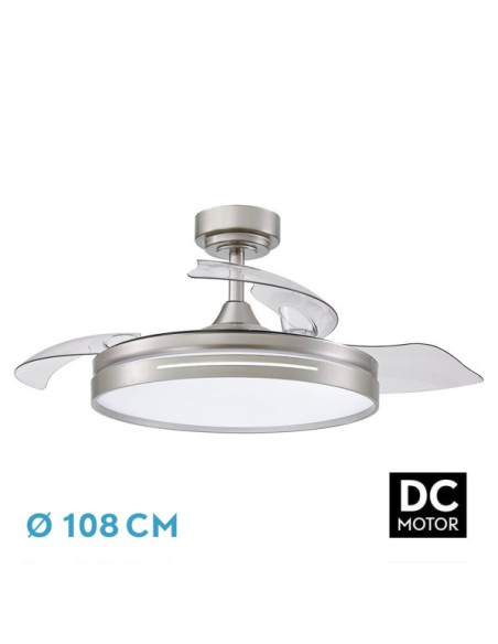 ventilador dc 72w micenas niquel 3asp. 108d 6veloc