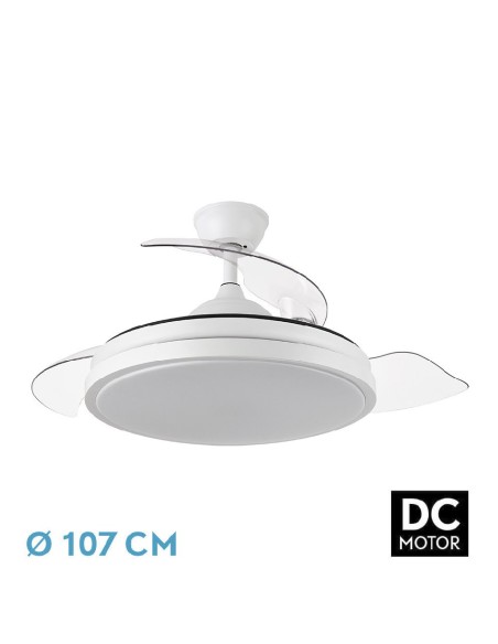 ventilador dc escorpion 59w blanco 3a 107d 6980lm