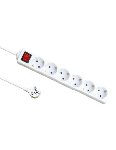 base multiple 6 enchufes e interruptor 3m 3500w