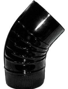 codo 45º estufa 110m vitrificado negro theca