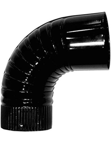 codo 90º estufa 125m vitrificado negro theca