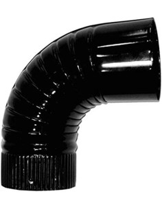 codo 90º estufa 150m vitrificado negro theca