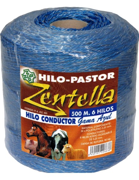 hilo conductor azul 6 hilos 500 metros