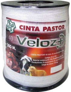 bobina cinta pastor conductora 40mm 200m pa477