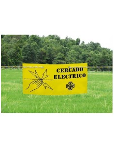 placa pvc peligro cercado electrico 22 x 11cm