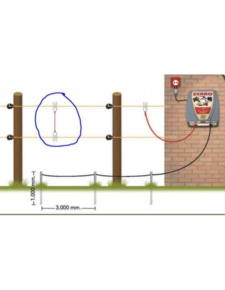 conexion 2 hilos-2 cintas con grapa 0.80m pa485 conexion 2 hilos-2 cintas con grapa 0.80m pa485