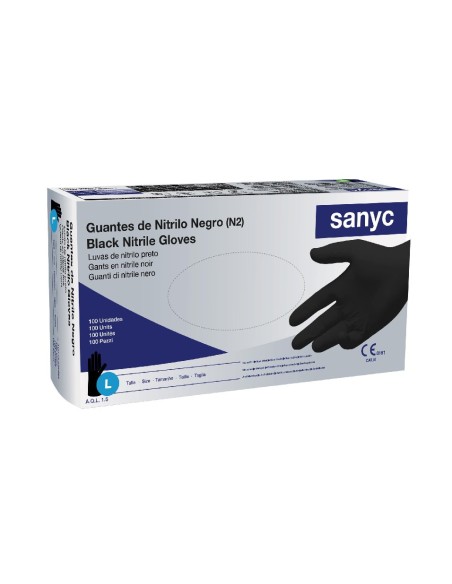 guante nitrilo negro t.l sanyc