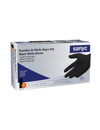 guante nitrilo negro t.s sanyc