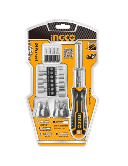 destornillador 24 pcs ingco hksdb0248 0099