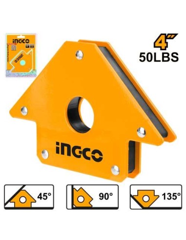 escuadra magnetica para soldar 4" 50lbs 100mm ingco amwh50041