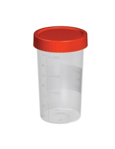 bote recogida de muestras 200ml graduado